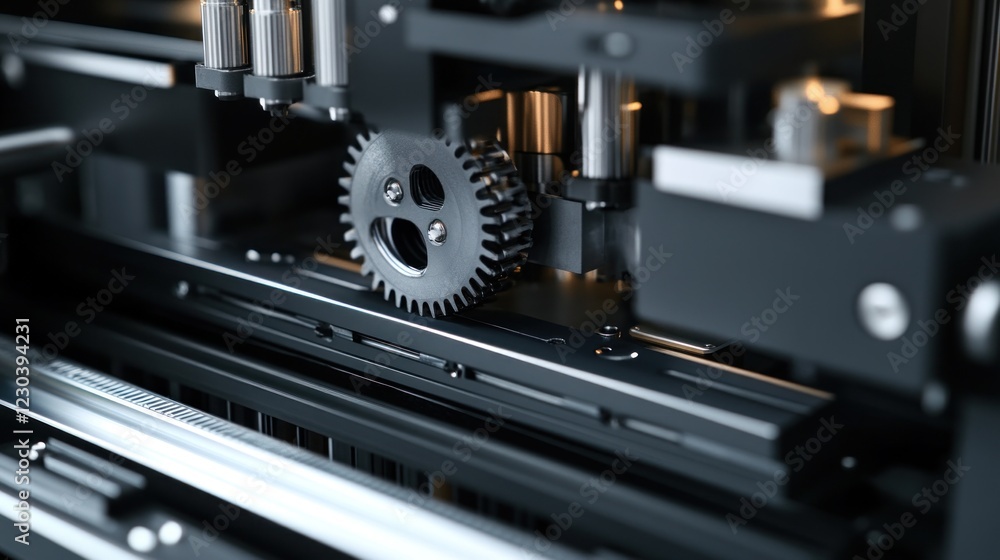 Fototapeta premium Close-up of a Gear in a Complex Machine