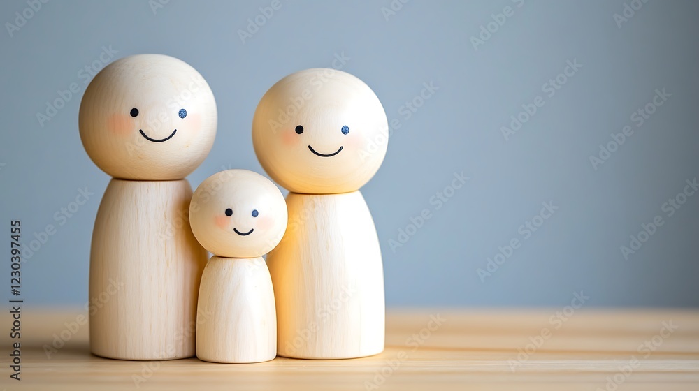 Adorable Peg Doll Family Display Adorable Peg Doll Family Display