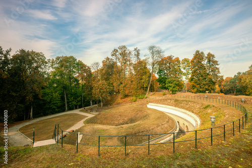 Fototapeta Naklejka Na Ścianę i Meble -  Twierdza Boyen , położona między dwoma dużymi jeziorami mazurskimi – Kisajno i Niegocin.