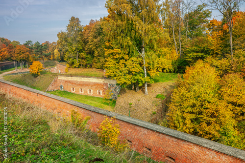 Fototapeta Naklejka Na Ścianę i Meble -  Twierdza Boyen , położona między dwoma dużymi jeziorami mazurskimi – Kisajno i Niegocin.