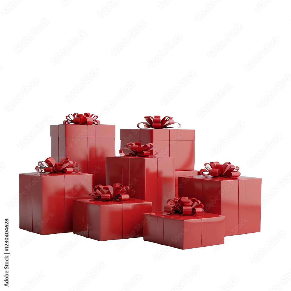 Obraz premium Stack of Red Gift Boxes