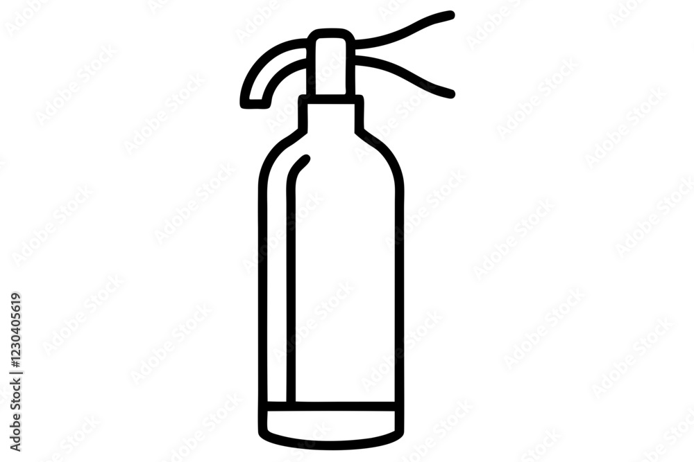 High-Quality Line Art Fire Extinguisher Icon - SVG High-Quality Line Art Fire Extinguisher Icon - SVG