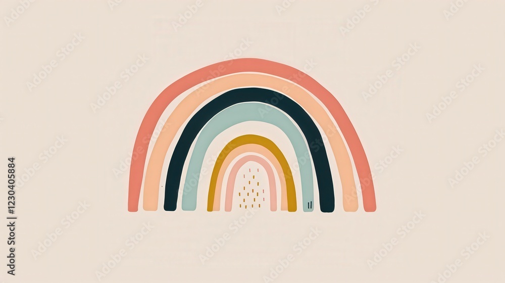 Minimalist Rainbow Design Featuring Clean Lines and a Limited Color Palette for an Elegant Look Minimalist Rainbow Design Featuring Clean Lines and a Limited Color Palette for an Elegant Look