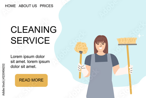 Professional cleaning service advertisement design for brochures and digital marketing.
