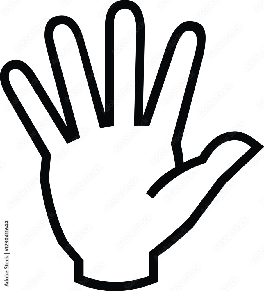  Hand and two fingers, five finger, like hand, dislike hand