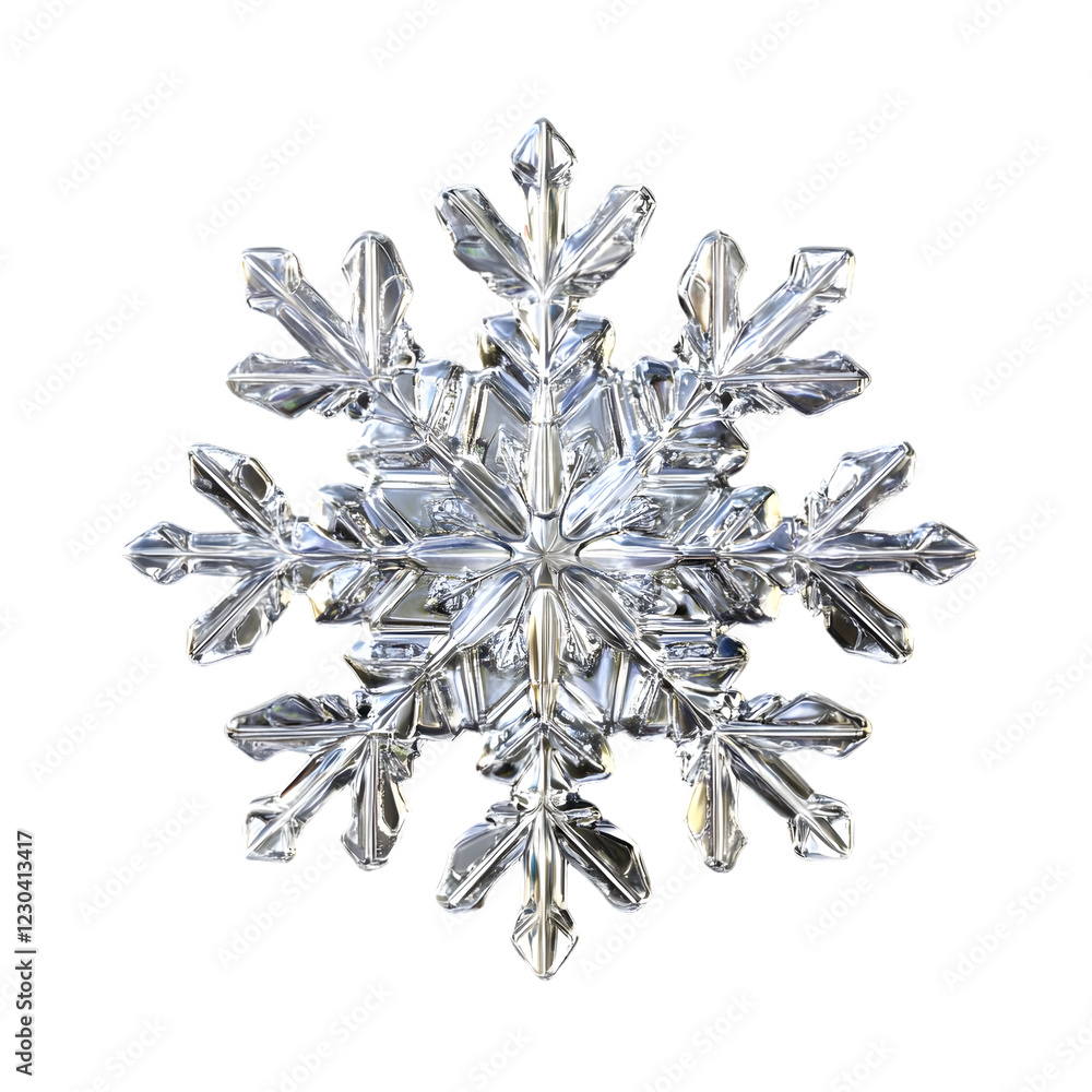 Frozen Snowflake Isolated on Transparent Background Frozen Snowflake Isolated on Transparent Background