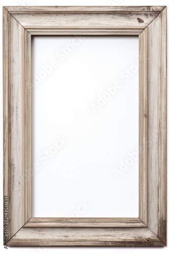 Wooden Photo Frame on Isolated White Background. Perfect Framework and Casing for Personalized Photos. (Aspect ratio 2:3) photo