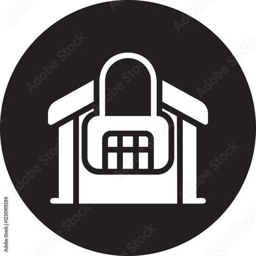 home security glyph icon