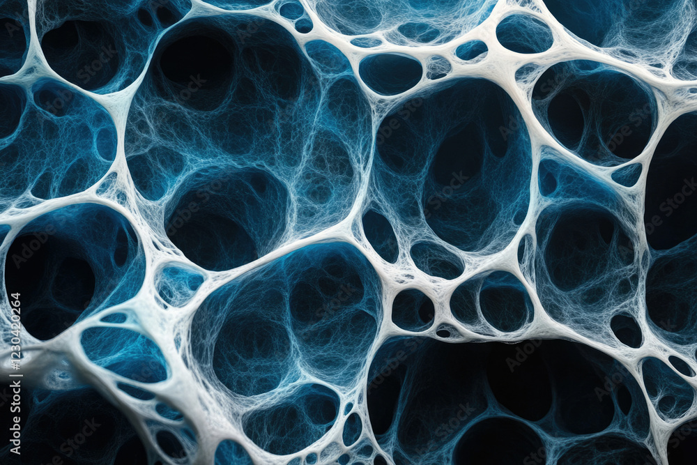 Intricate network of interconnected nodes and spaces, resembling a complex biological structure or abstract art. Intricate network of interconnected nodes and spaces, resembling a complex biological structure or abstract art.