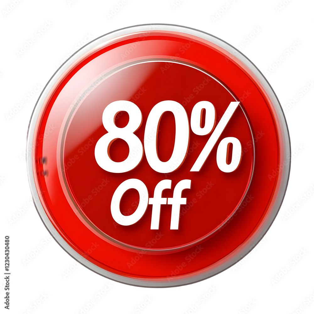 80% off sale sign, Discount 80% Off Sticker with Bold Text, Isolated on Transparent Background 80% off sale sign, Discount 80% Off Sticker with Bold Text, Isolated on Transparent Background