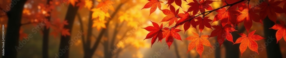 Maple tree's branches are painted with autumn hues, deciduous, tree, fall Maple tree's branches are painted with autumn hues, deciduous, tree, fall