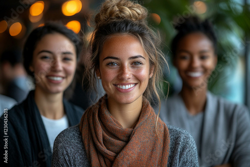 Happy Multiethnic Business Team Smiling Together in a Professional Setting