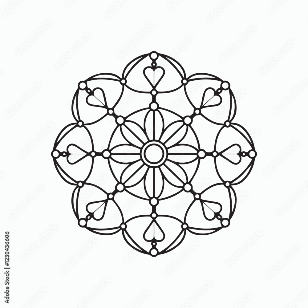abstract flower ornamental mandala design vector illustration abstract flower ornamental mandala design vector illustration