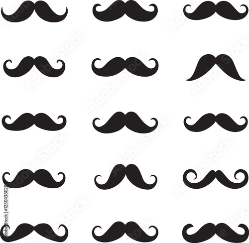 set of mustaches