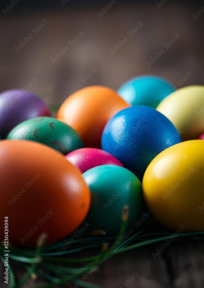 Colored easter eggs close up on wooden background easter egg holiday illustration celebration easter Colored easter eggs close up on wooden background easter egg holiday illustration celebration easter
