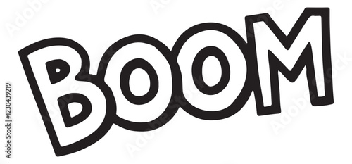 Comic Book Style BOOM Word Art
