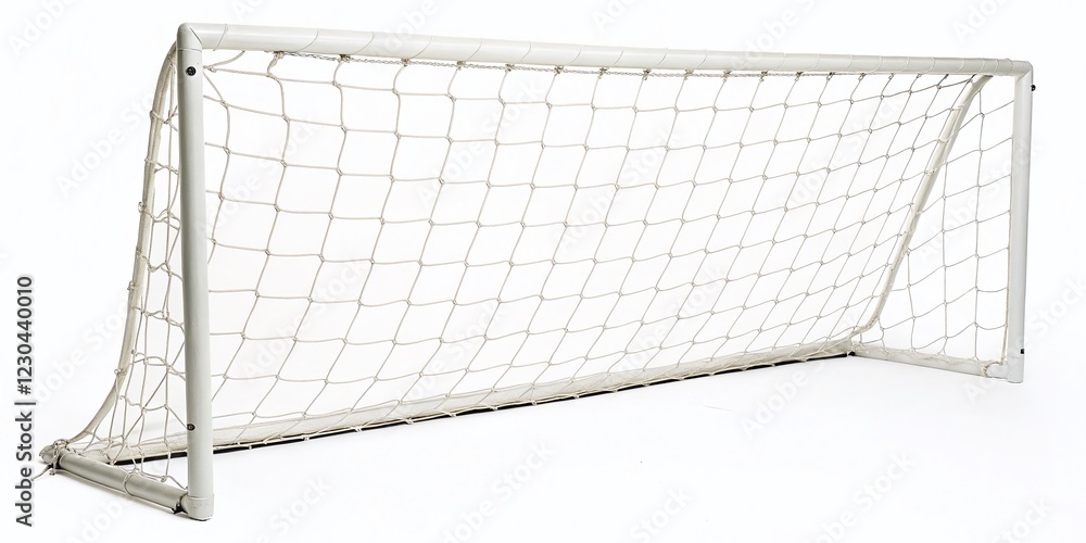 Obraz premium Simple Flat Lay Soccer Goal Net Design - Minimalist Sports Equipment Photography