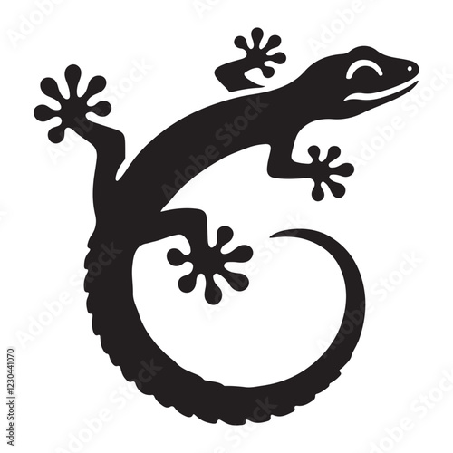 Gecko Silhouette Illustration Vector Graphic Design