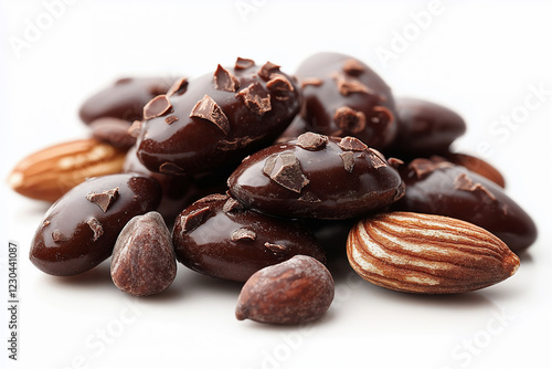 Wallpaper Mural Chocolate covered almonds and roasted almonds create a sweet and crunchy snack, perfect for satisfying cravings Torontodigital.ca