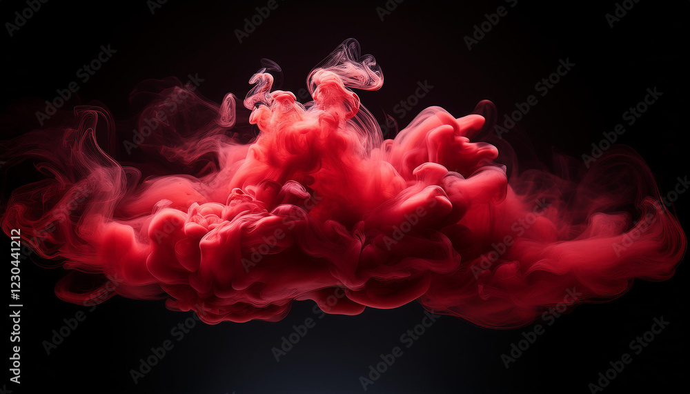 red smoke isolated on black background red smoke isolated on black background