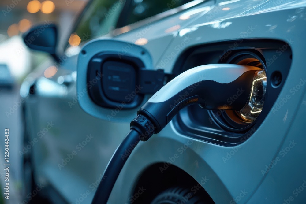 detail of the charging plug of an electric car detail of the charging plug of an electric car
