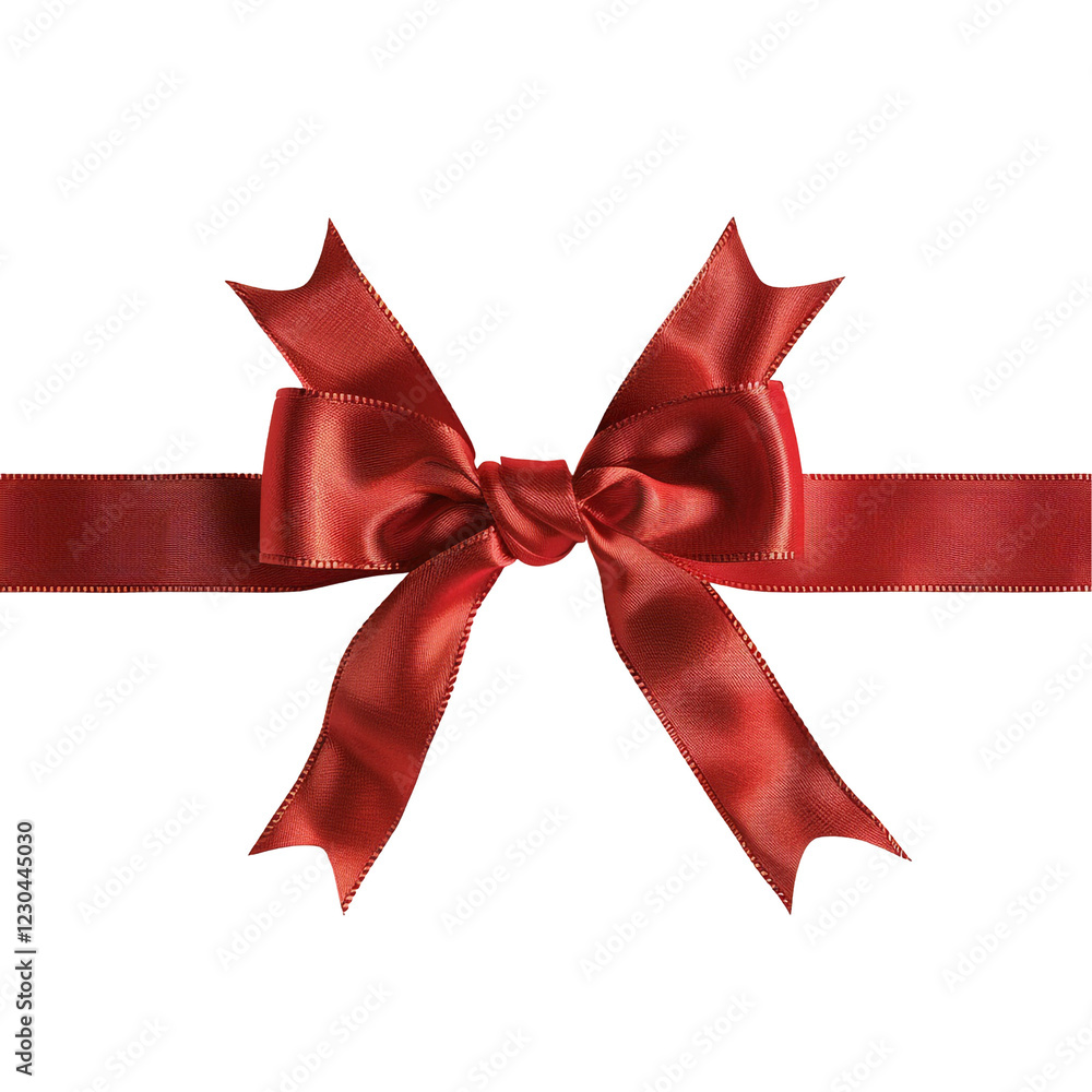 Fototapeta premium Red Satin Bow on Black Background