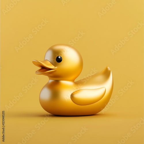 A smooth and modern toy duck with a sleek design photo