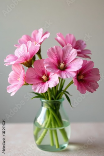 Wallpaper Mural A bouquet of fresh pink mallow flowers in a vase, pink flowers, garden blossoms, pink mallow Torontodigital.ca