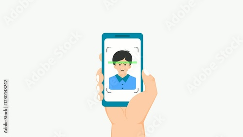 face scan animation or face verification