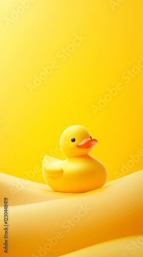 A smooth and modern toy duck with a sleek design photo