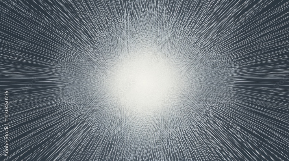Abstract light burst background with radiating lines and bright center.