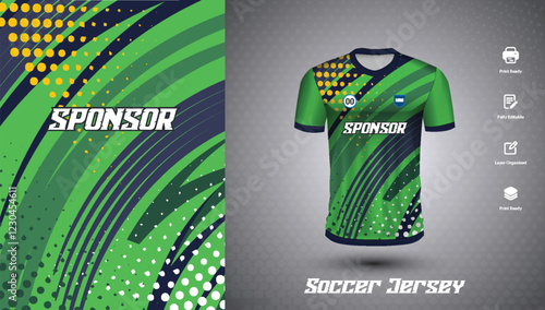 Soccer jersey design for sublimation