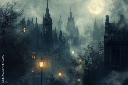 Wallpaper Mural Victorian town Torontodigital.ca