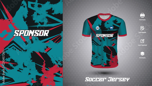 Soccer jersey design for sublimation