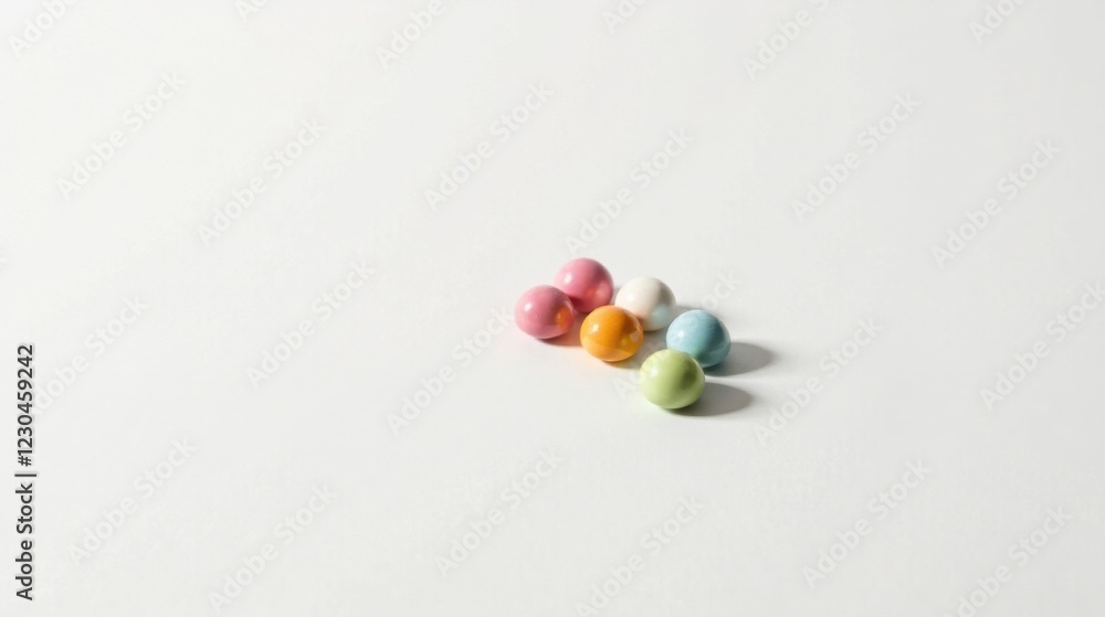 Pastel-colored spheres arranged on a pristine white surface, creating a visually appealing and minimalist composition, ideal for various design applications. Pastel-colored spheres arranged on a pristine white surface, creating a visually appealing and minimalist composition, ideal for various design applications.
