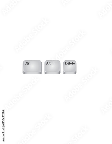 Ctrl Alt Delete buttons on a keyboard