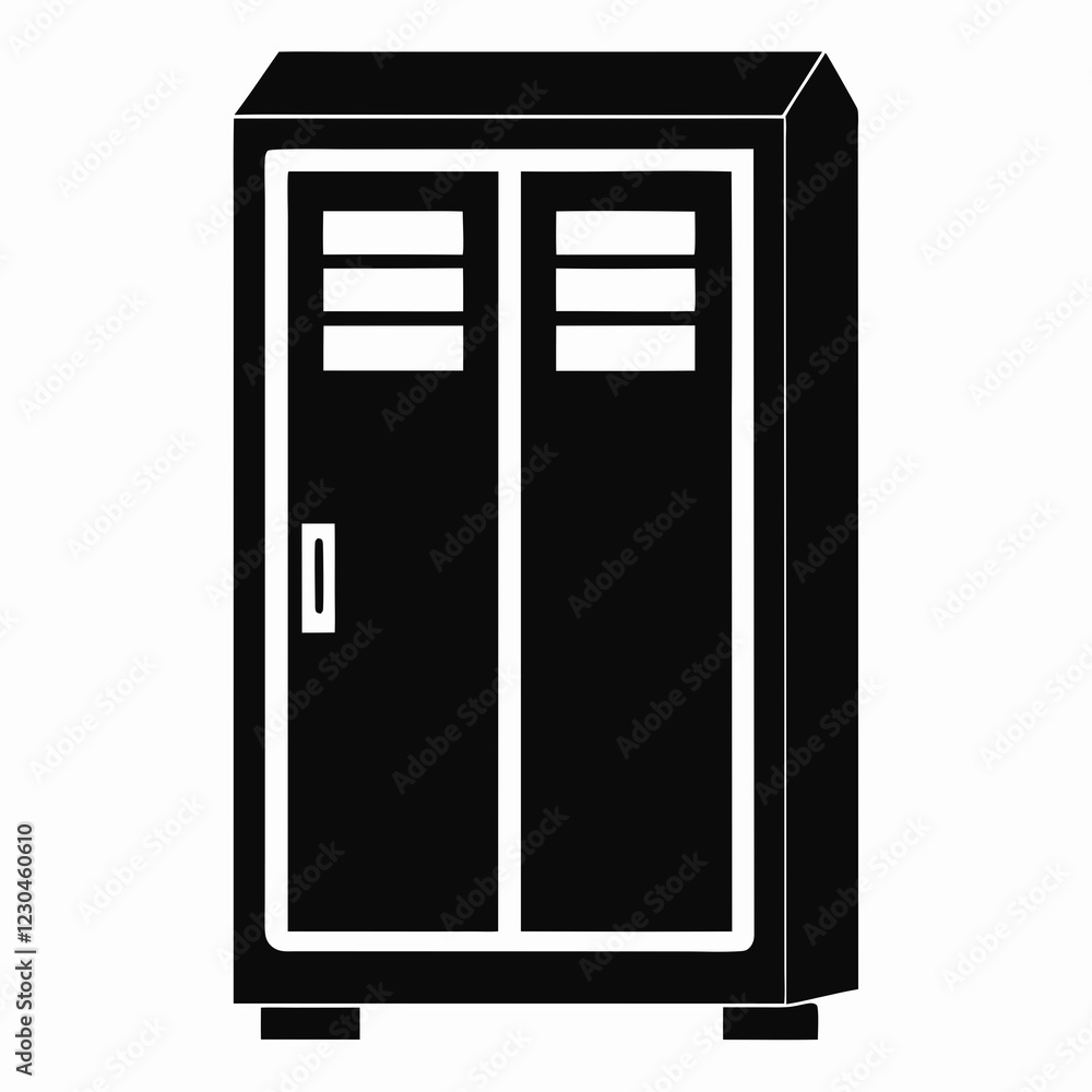 a digital locker silhouette vector design a digital locker silhouette vector design