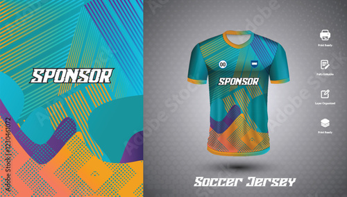 Soccer jersey design for sublimation
