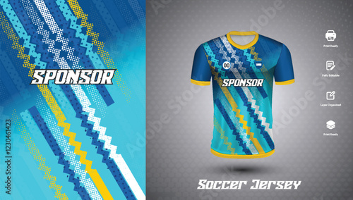Soccer jersey design for sublimation