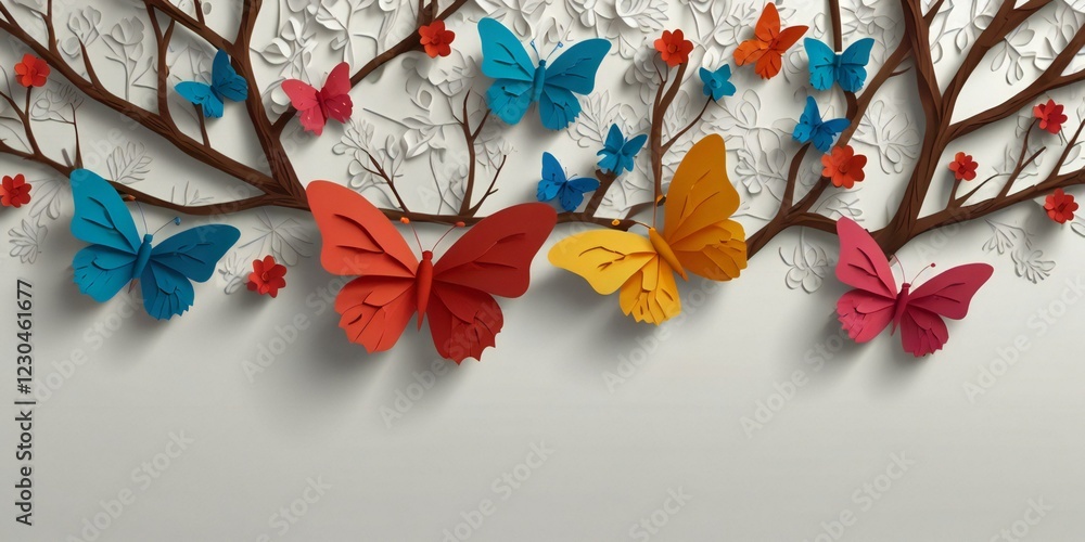 leaves on a wall leaves on a wall