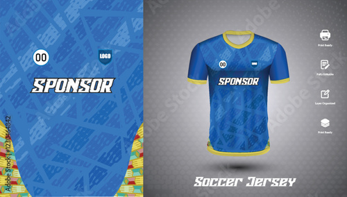 Soccer jersey design for sublimation