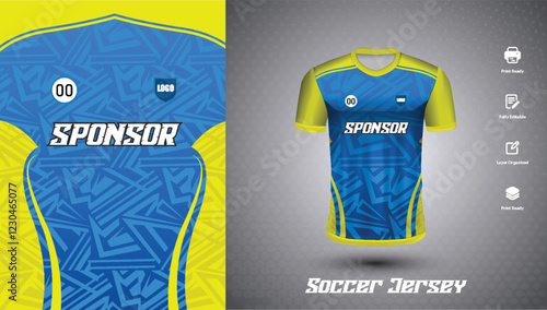 Soccer jersey design for sublimation