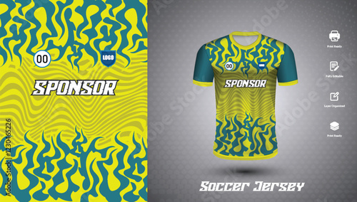 Soccer jersey design for sublimation