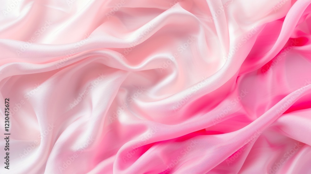 Pink and White Silk Fabric Texture: A Soft, Dreamy Gradient Pink and White Silk Fabric Texture: A Soft, Dreamy Gradient