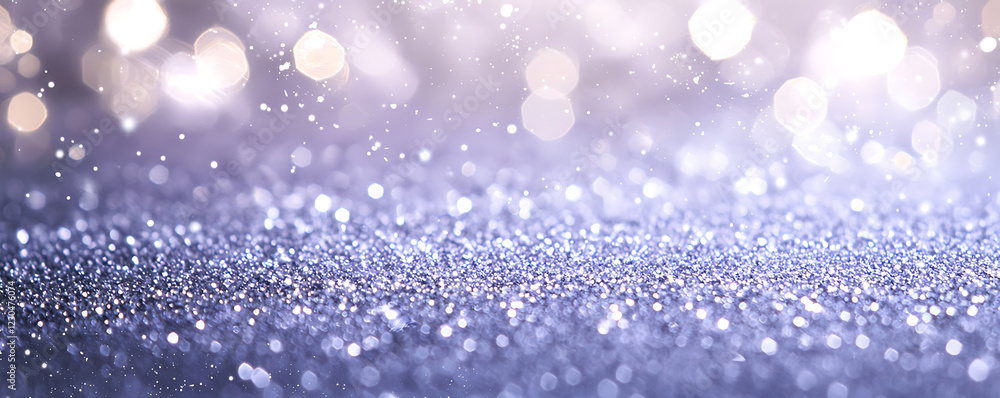 Frosty snowflakes with sparkling bokeh in a winter macro scene Frosty snowflakes with sparkling bokeh in a winter macro scene
