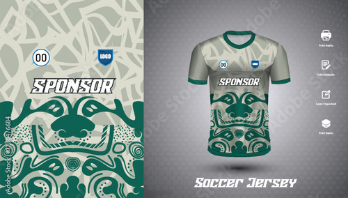 Soccer jersey design for sublimation