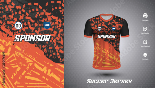 Soccer jersey design for sublimation