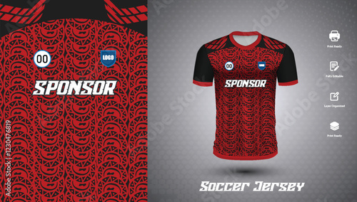 Soccer jersey design for sublimation