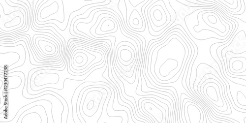 Curved reliefs abstract background White wave paper. Black and white lines seamless Topographic map patterns, topography line map. Contour abstract map relief land outline. Topographic map patterns.	
