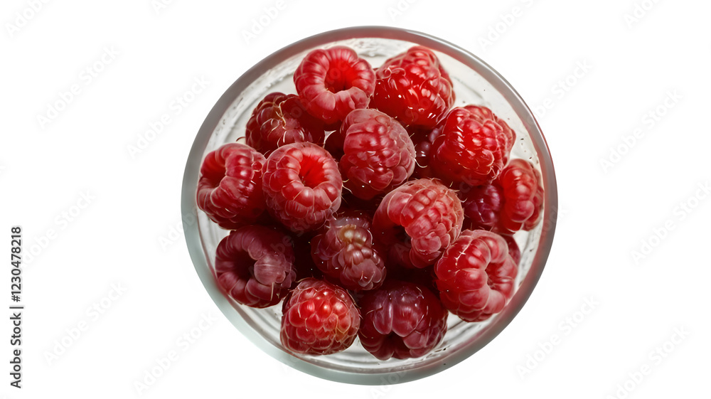 image of raspberries in transparent glass bowl isolated on transparent background image of raspberries in transparent glass bowl isolated on transparent background